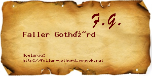 Faller Gothárd névjegykártya